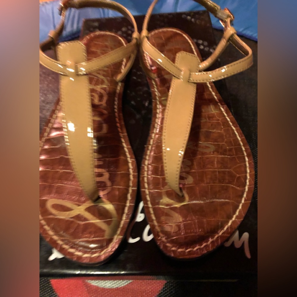 COPY - EUC Sam Edelman nude patent leather Gigi sandal